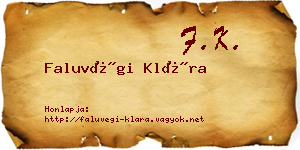 Faluvégi Klára névjegykártya