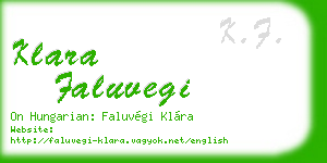 klara faluvegi business card